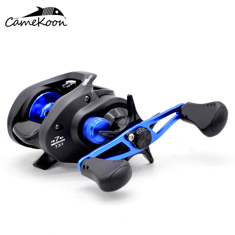 CAMEKOON Low Profile Baitcasting Fishing 20LB Drag 7.3:1 Gear Ratio Casting Reel
