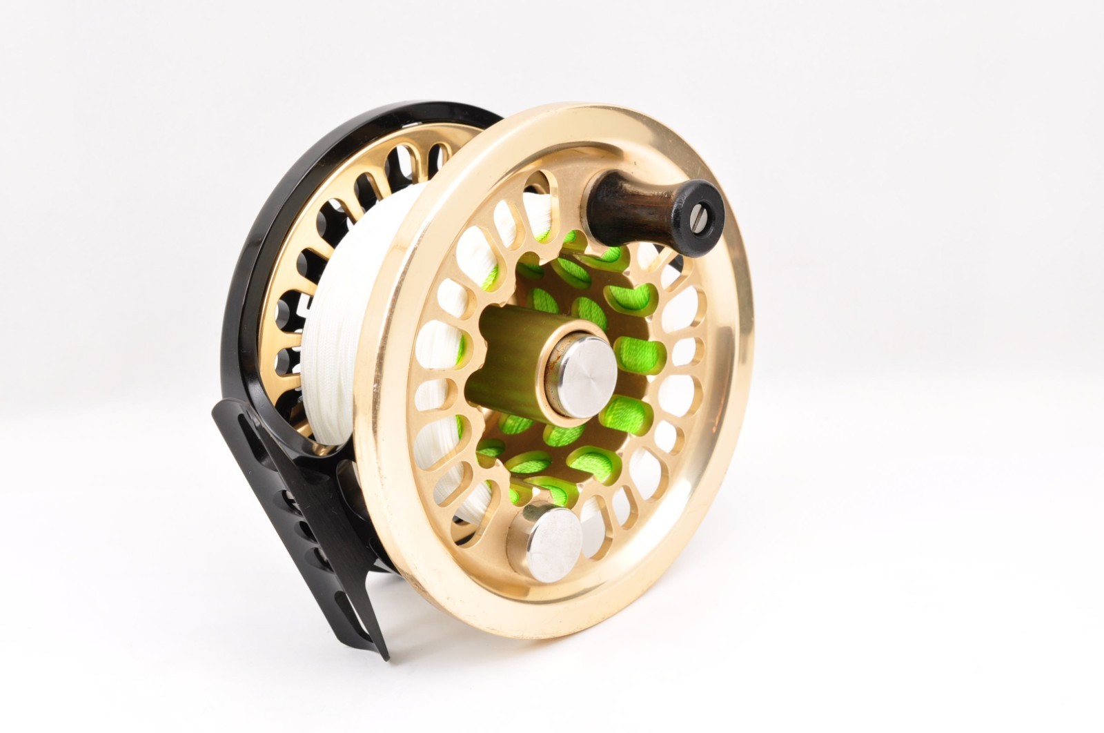 Abel Super 10 Black Gold #9/11 Wood Knob Made in USA RH Used Fly Reels Fishing