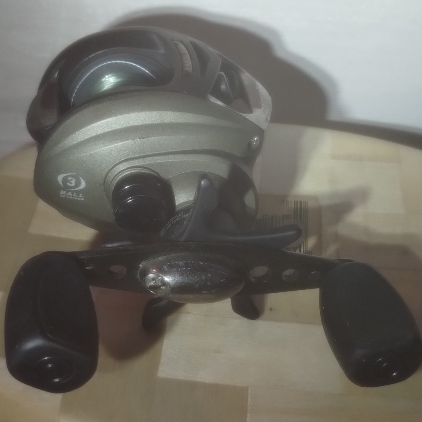 Angler Baitcast Reel 3 Ball Bearings Green Black