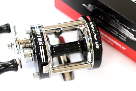 Abu Garcia Ambassadeur 6501 Striper Baitcasting Reel Black, Vintage, Japan