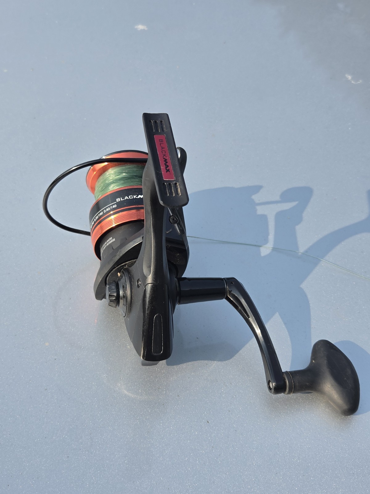Abu Garcia Black Max 60 BMAXSP60 Open Face Fishing Reel With 50 Pound Test Line