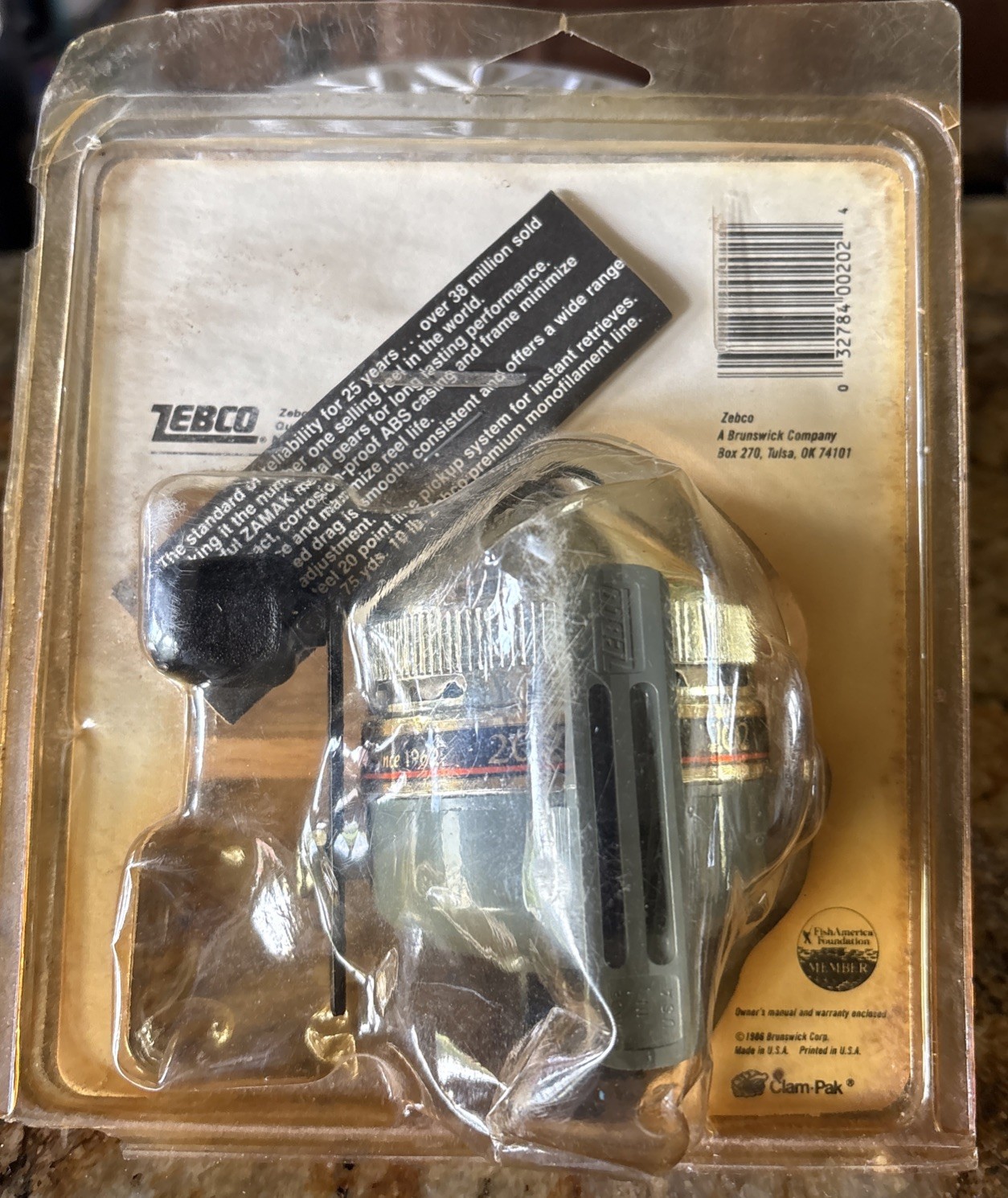 Vintage Rare Zebco 202 1987 25th Anniversary Fishing Reel