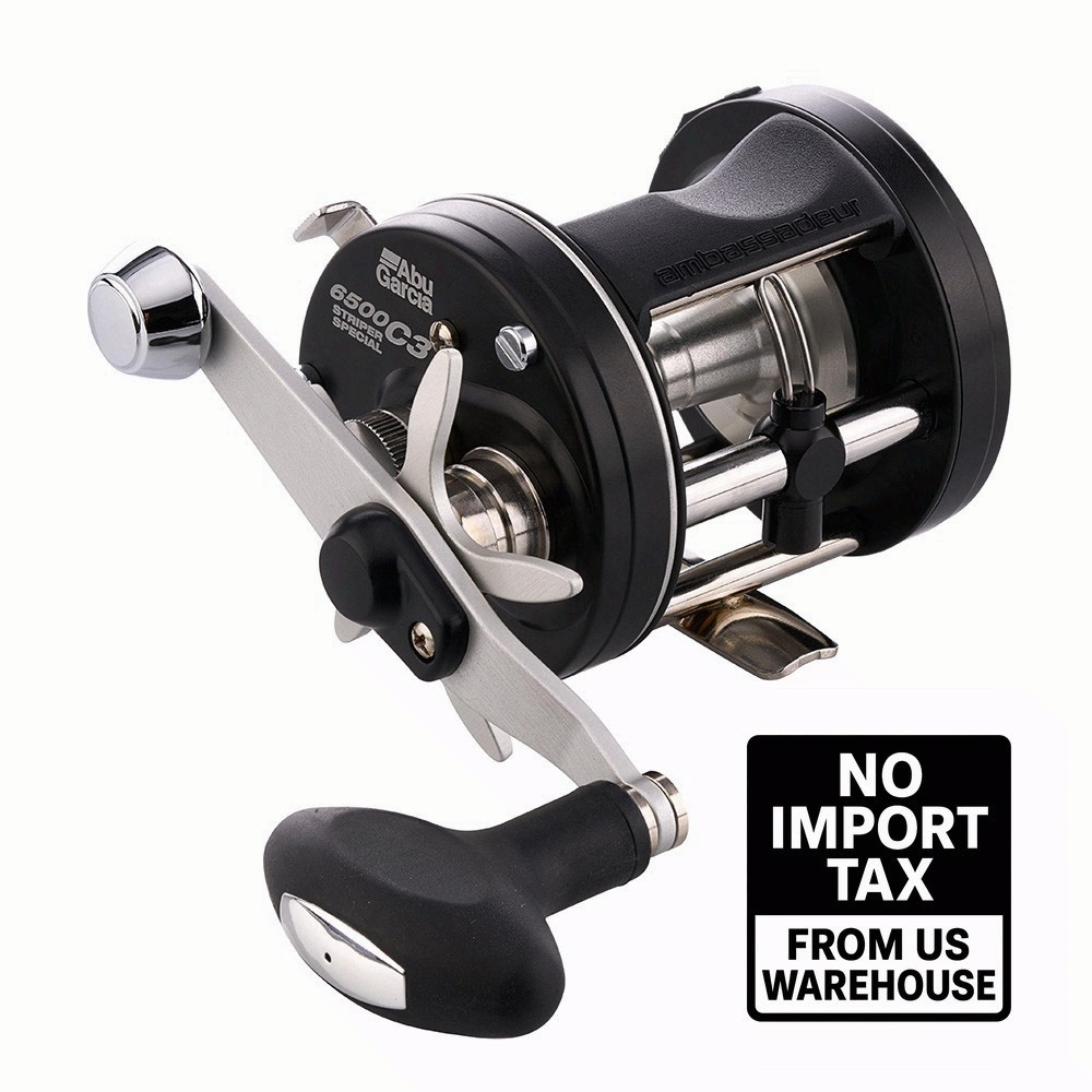 Abu Garcia C3 Striper Special 6500 Round Baitcast Reel 5.3:1 Right Hand Reel