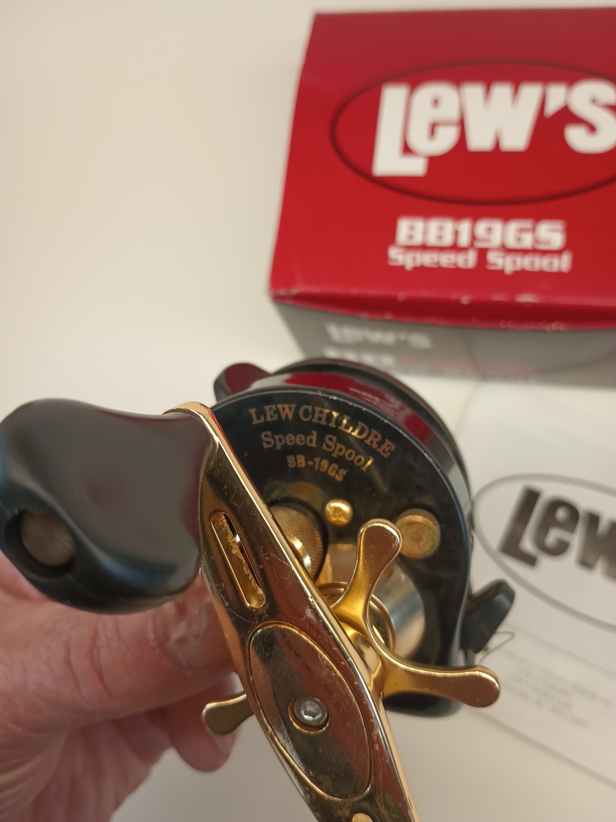 Lew Childre Speed Spool BB-19GS Gold Series Baitcasting Fishing Reel Japan