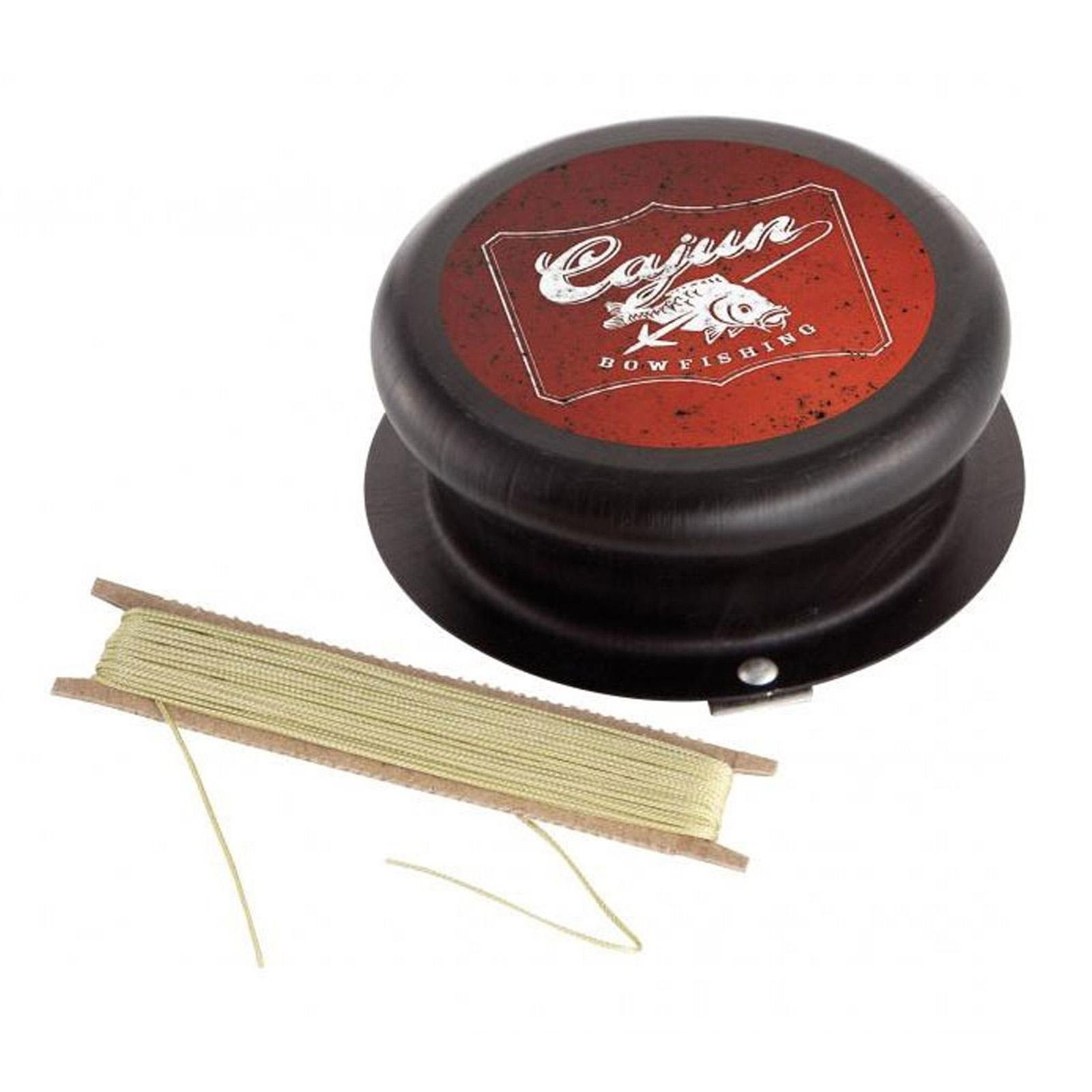Cajun Screw On Drum Bowfishing Reel with 50 ft 80 lb Braided Line Included