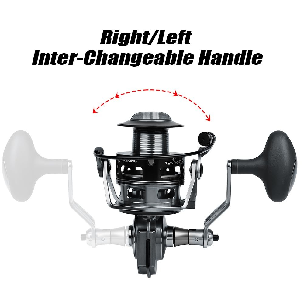 Fishing Reels Spinning Reel – Full Metal Fishing Reel Aluminum Spool Ocean Big G