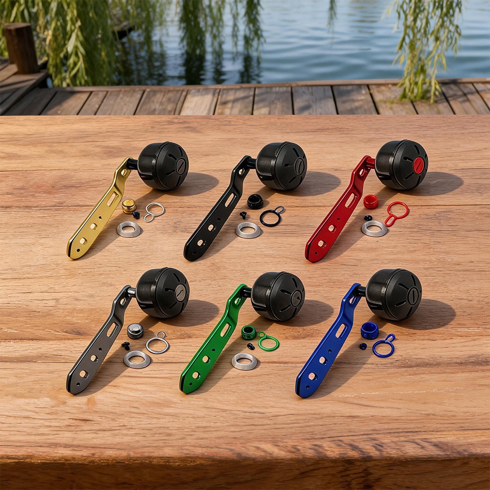 Fishing Reel Handle 110mm Length Carbon Fiber Material for Baitcast Use