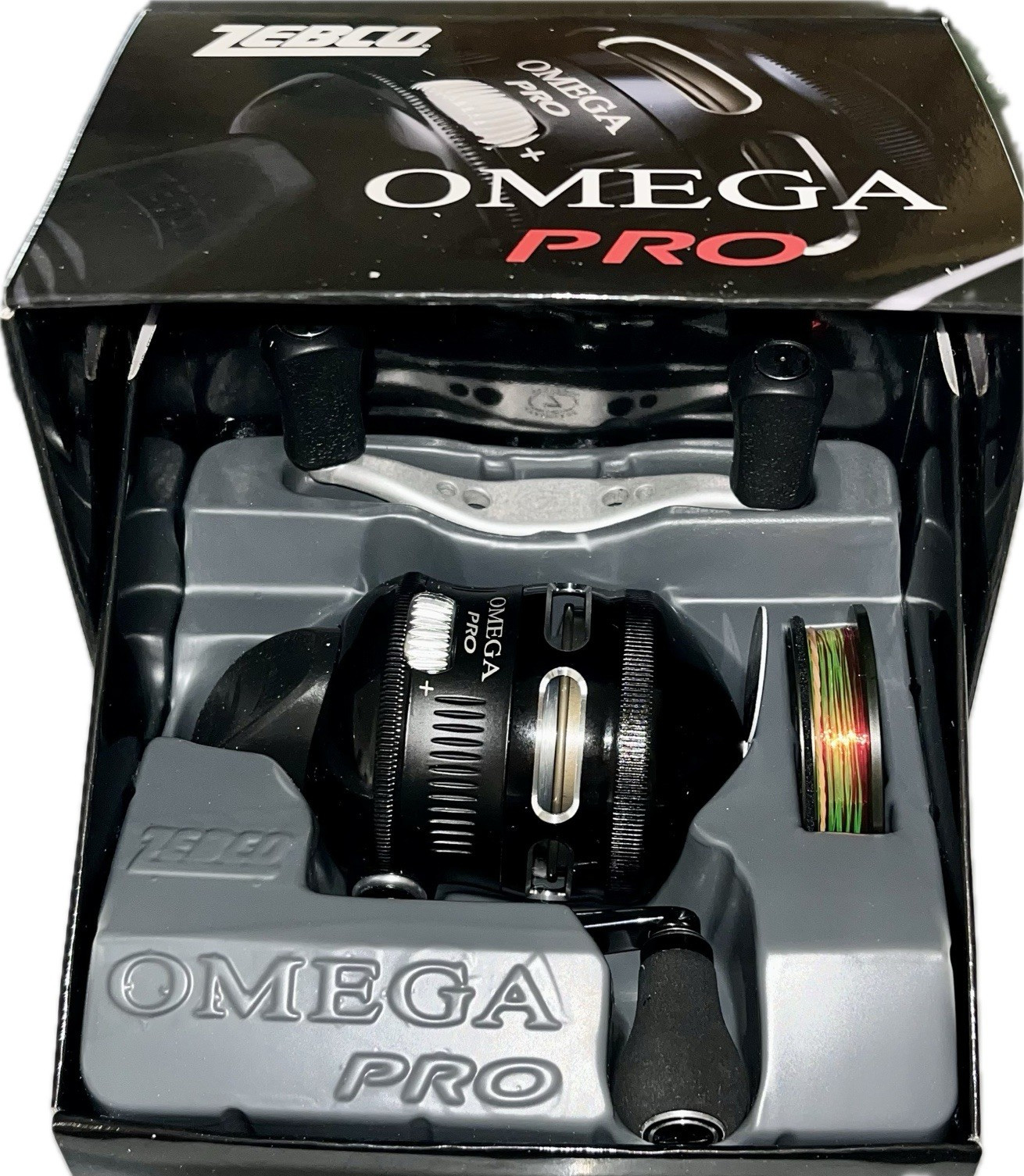 ZEBCO OMEGA PRO Z03 3.4:1 Gear Ratio w 10 lb Line 7 BB Spincast Reel 19 ipt NIB