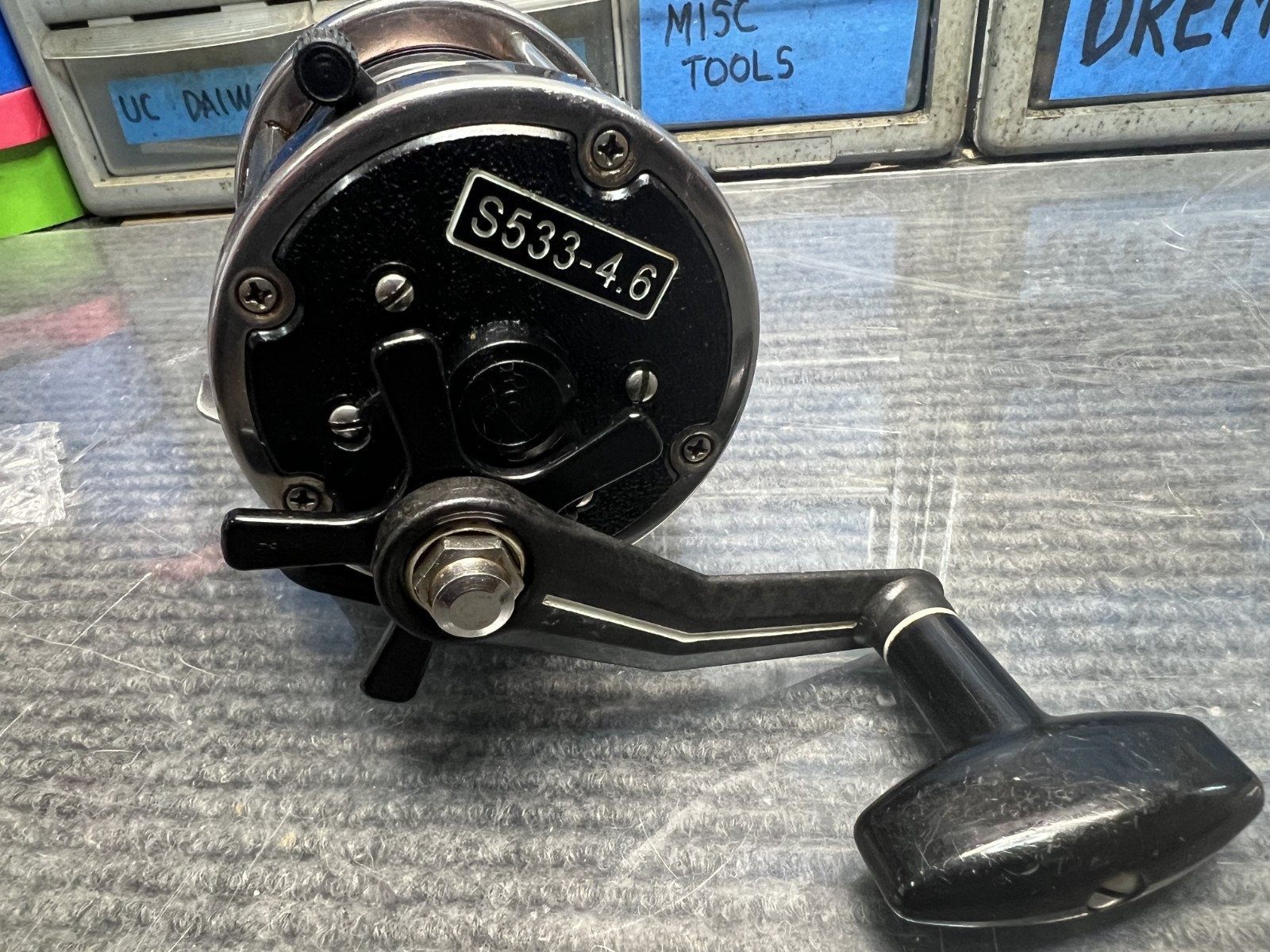 Newell 533-4.6 Reel with 80 lb Braid line, by Larry
