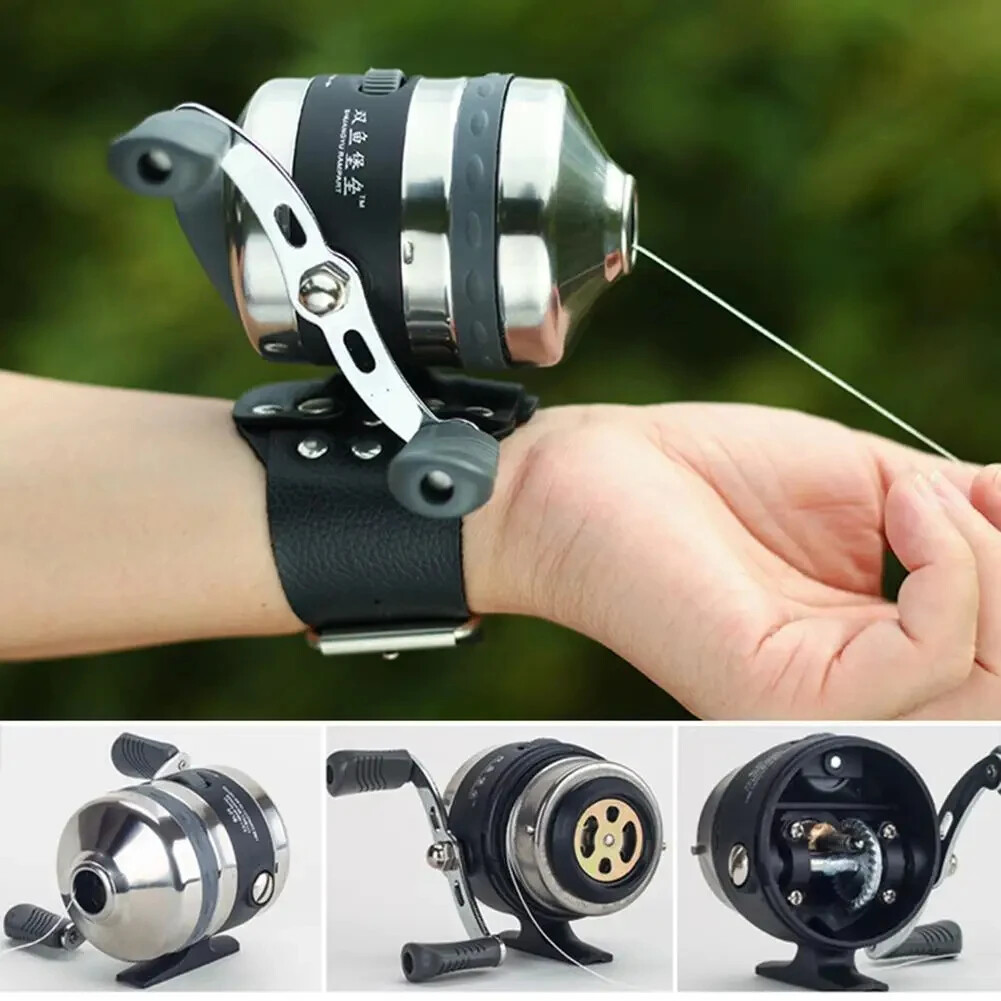Fishing Reel Stainless steel Closed Wheel Outdoor Slingshot Shooting Stainless