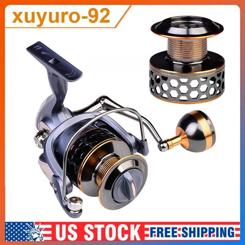 Max Drag 46lb High Speed Spinning Fishing Reel 5.2:1 Saltwater FreshWater