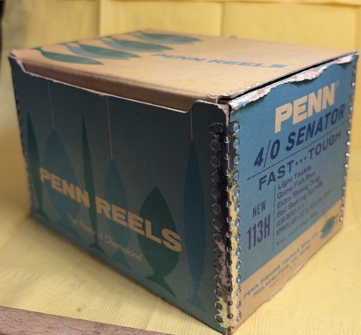 1970’s Penn Senator 113H 4/0 Big Game Fishing Reel Very Clean w/Box & Contents