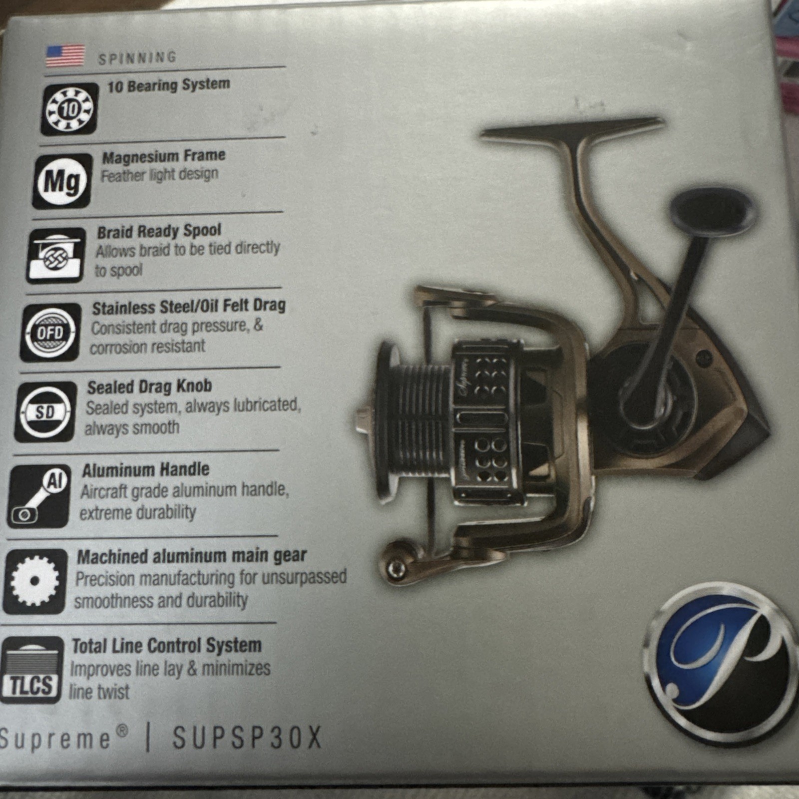 Pflueger Supreme Spinning Reel ~ Size 30 Fishing Gear