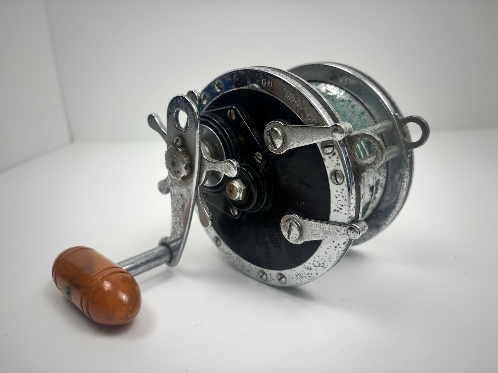 Vintage Penn MASTER MARINER #349 Saltwater Fishing Heavy Duty Reel Working