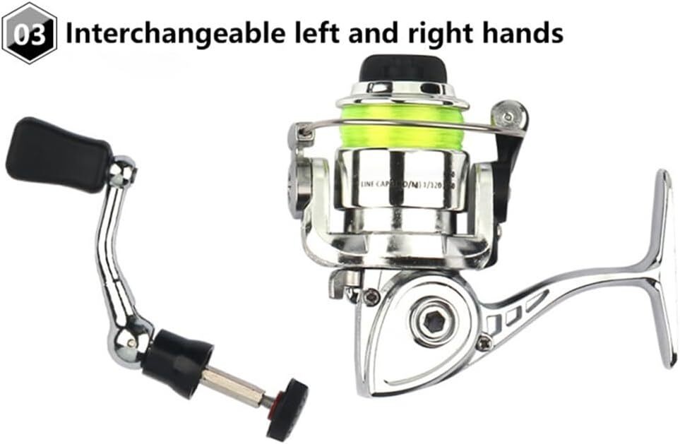 New Metal Fishing Wheel Spinning Reel 4.3:1 Gear Ratio Small Reel 2+1BB Bearing