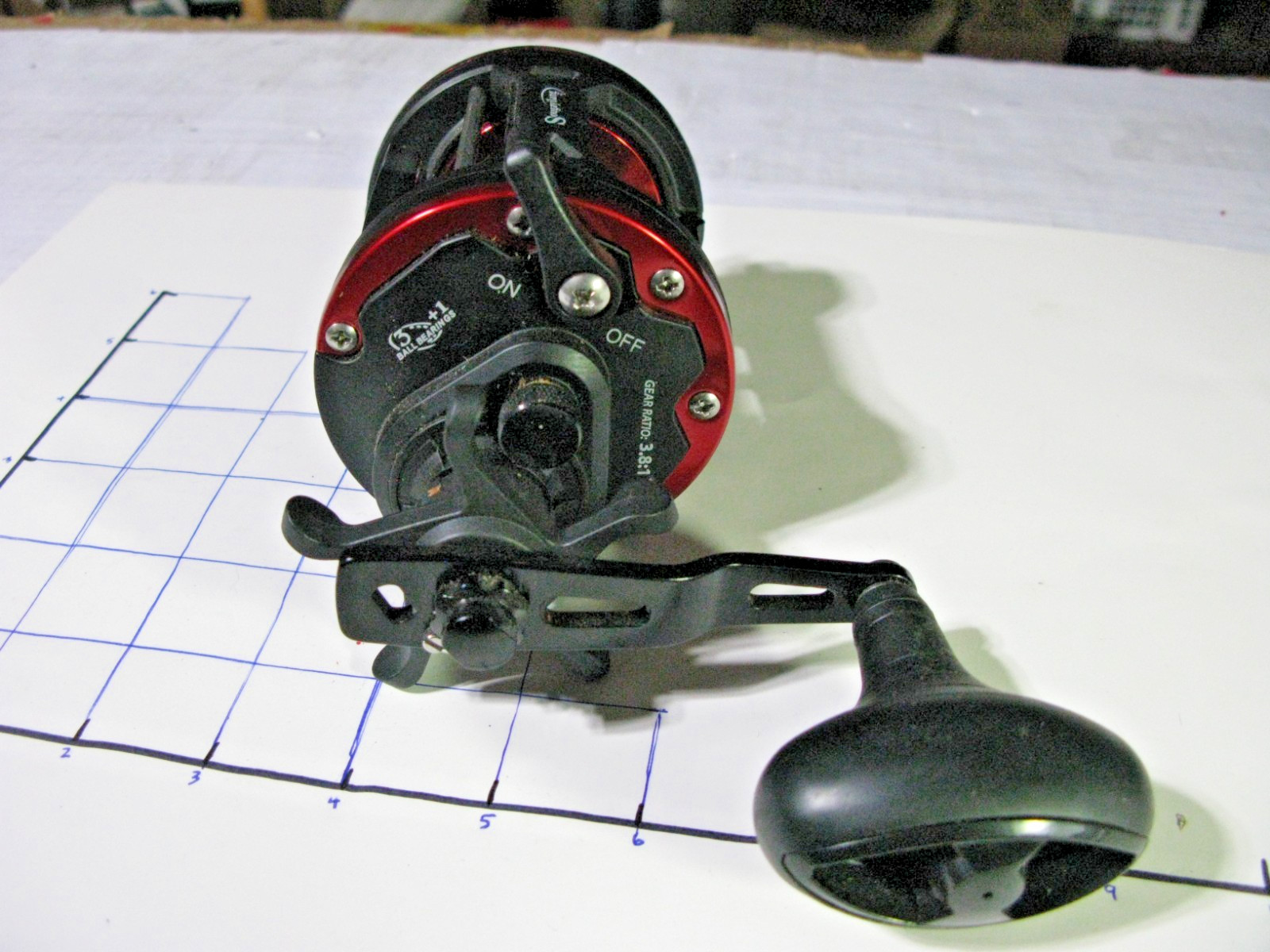 Sougayilang DTR 30L Trolling Reel, Level Wind, LH, 4BB’s, 310yds/25lb, Star -EUC