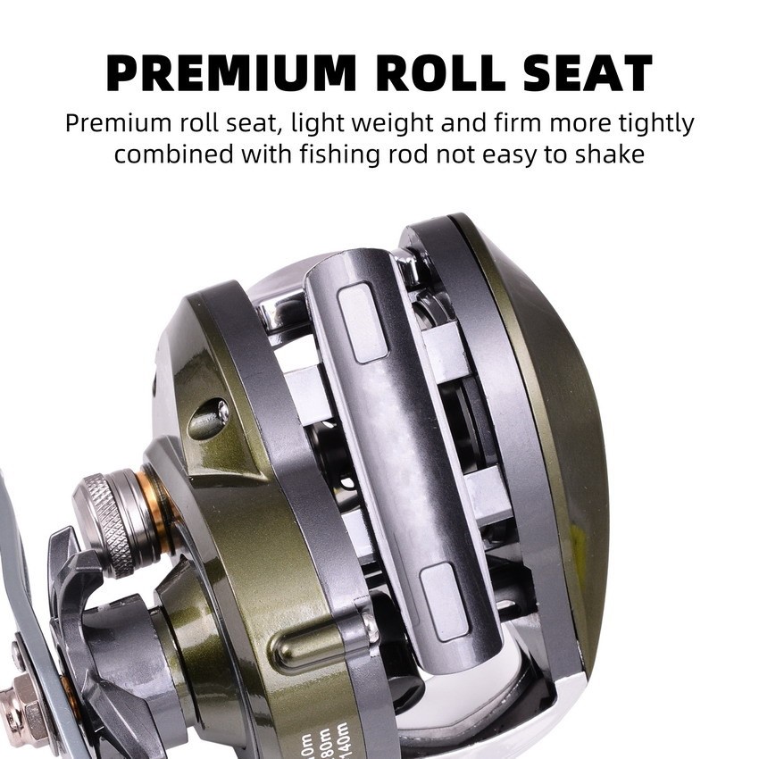 10.1:1 Gear Ratio Fishing Reel Right/Left Hand 12 Gear 10kg/22LB Max Drag