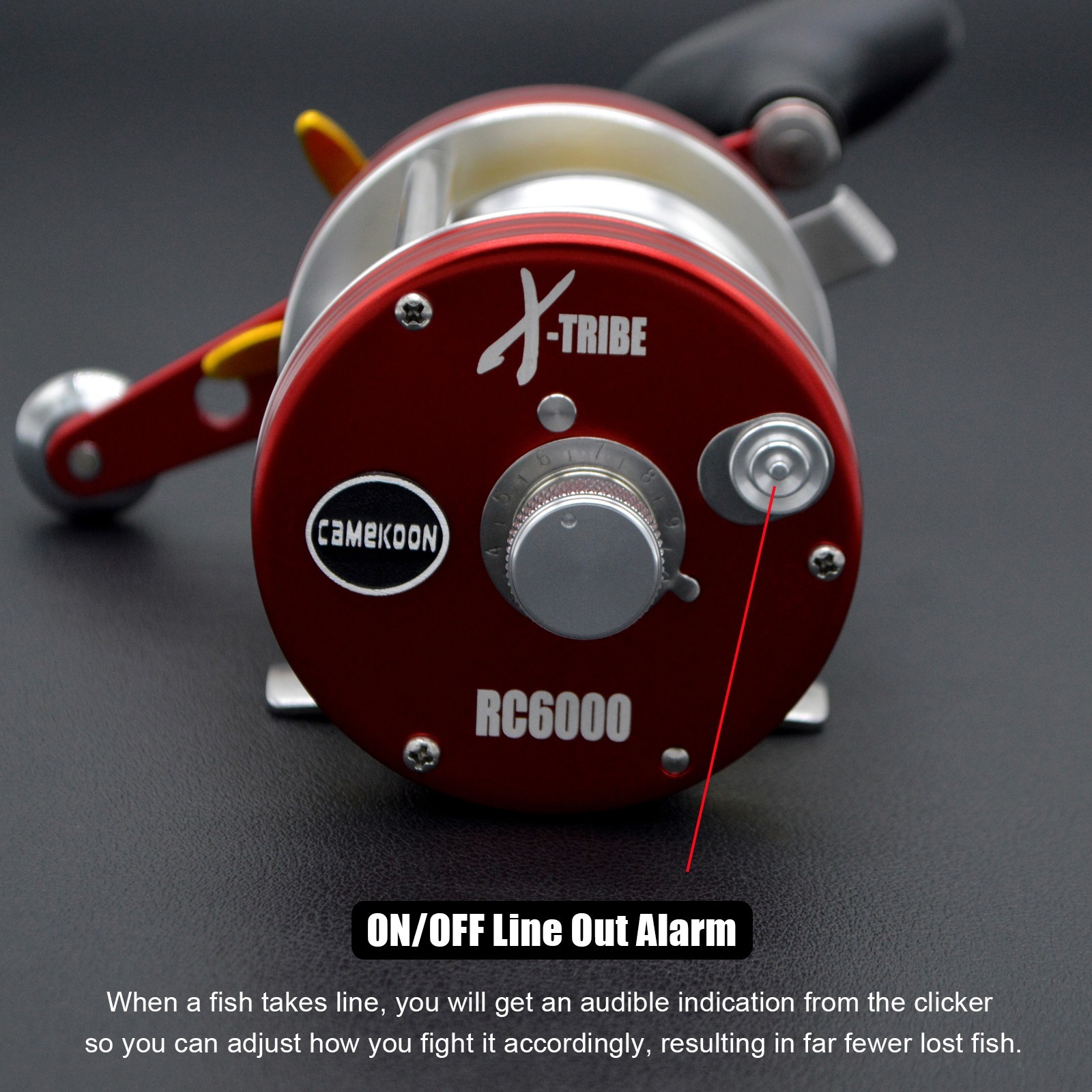 5000 5001 6000 6001 Series Round Baitcasting Fishing Reel 17LB Carbon Drag 5.3:1