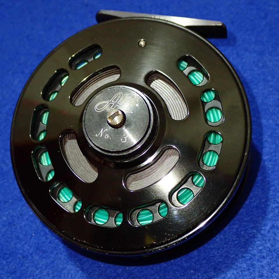Vintage Abel No.3 Fly Fishing Reel Right Handle Gloss Black Fine Condition