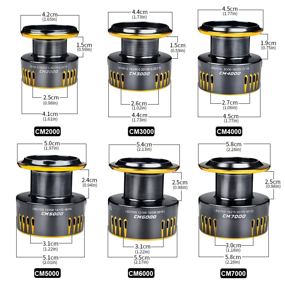 Spinning Reel Spool Freshwater 3+1BB CNC Mechine Fishing Wheel 5-10KG Max Drag