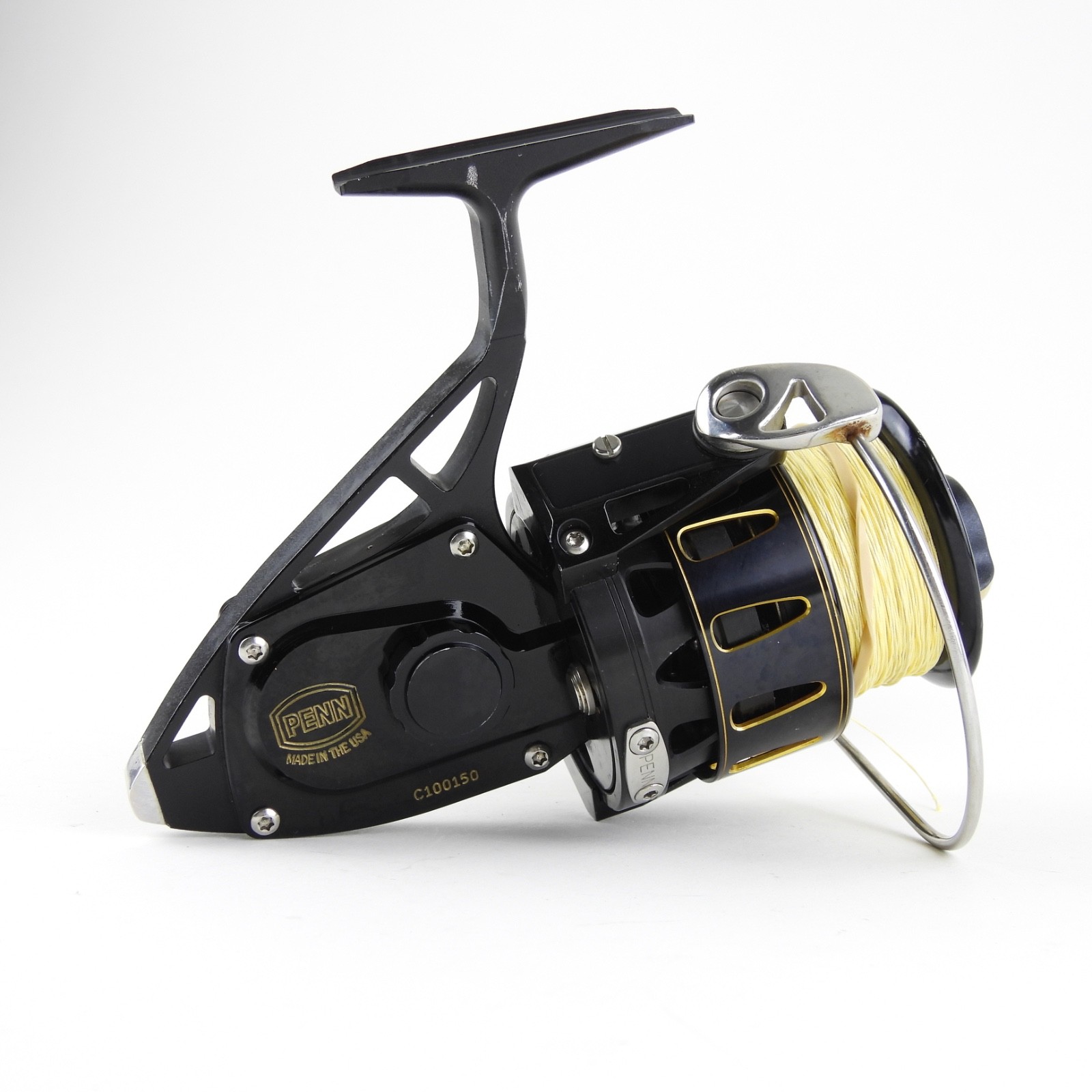 Penn Torque TRQS7 Fishing Reel. Black & Gold. Made in USA. (B).