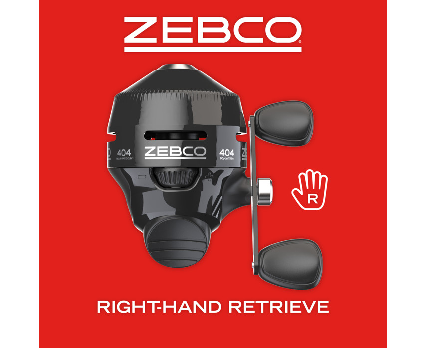 Zebco 404 Spincasting Fishing Reel 2.8:1 Gear Ratio 15 lb test line 404MBK NIP