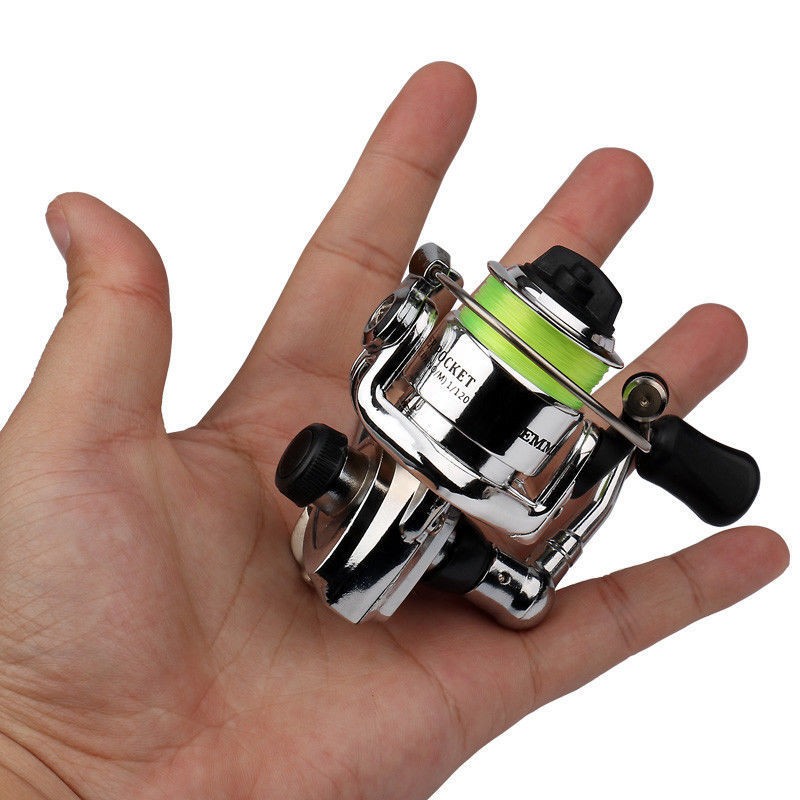 Pocket Mini 100 Spinning Reel Fishing Tackle Small Spinning Reel 4.3:1 Metal