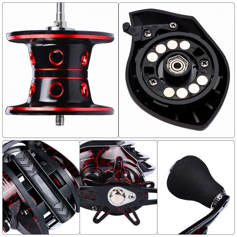 7.2:1 Gear Ratio Metal Fishing Baitcasting Reel 18+1BB Right Hand 22LB Max Drag