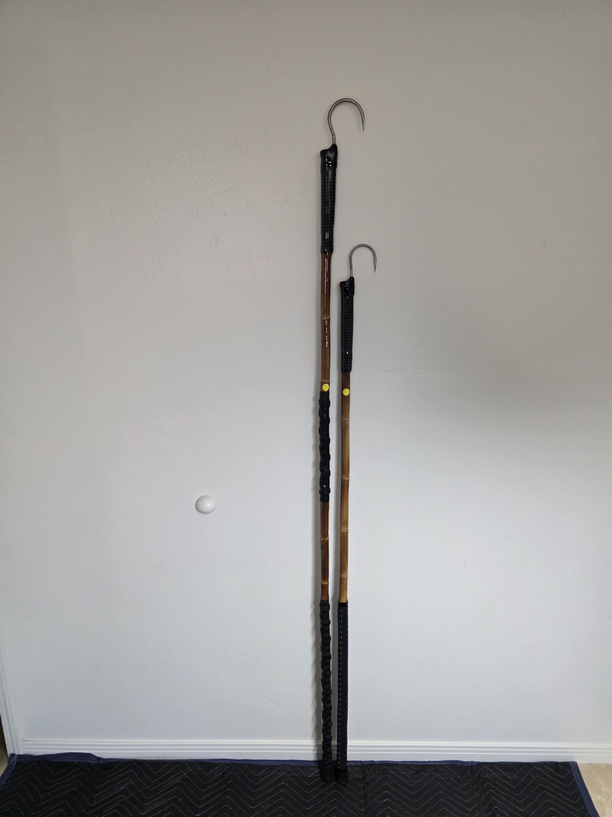 SET OF 2 CUSTOM FISHING GAFFS 6′ and 5′ TITANIUM HOOKS