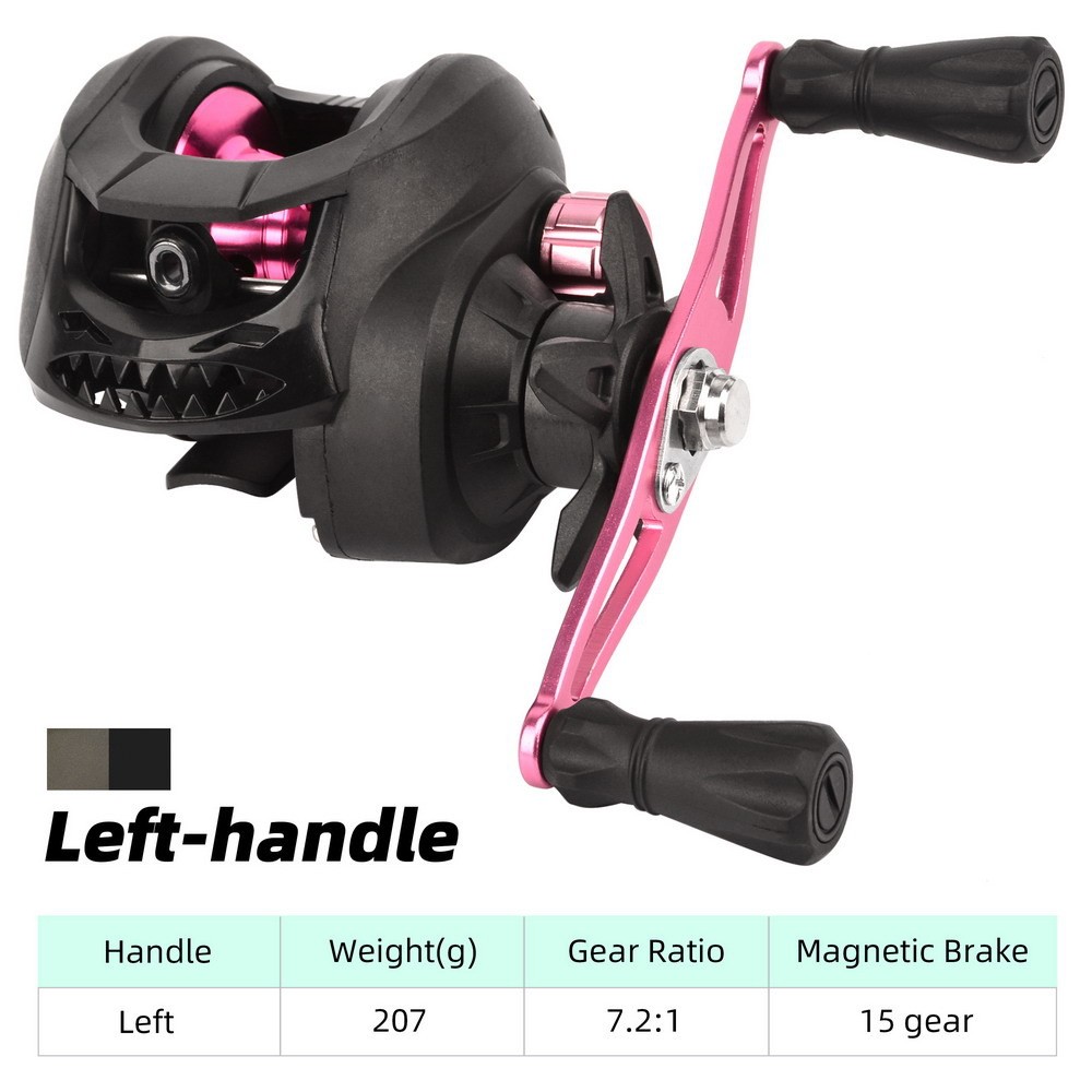 Baitcasting Fishing Reel 7.2:1 High Speed Gear Ratio Max Drag 15kg Casting Reels