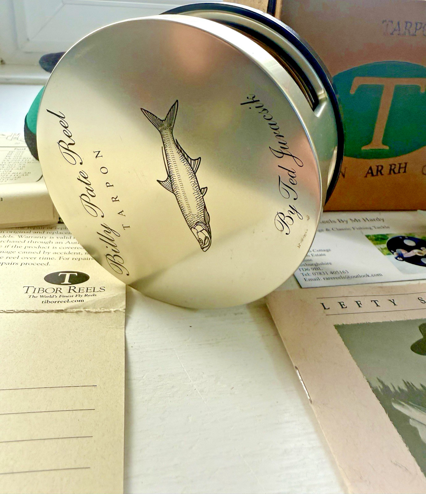 Tibor Billy Pate AR Tarpon Saltwater Fly Reel RHW with Line Case Box & Papers