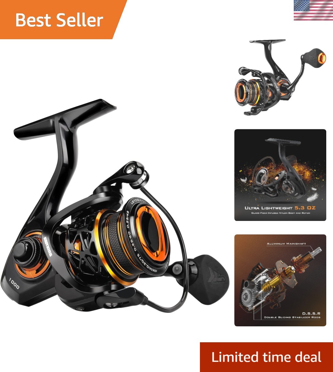 Ultra Lightweight Zephyr 1000 Fishing Reel – Carbon Drag & Smooth Retrieval