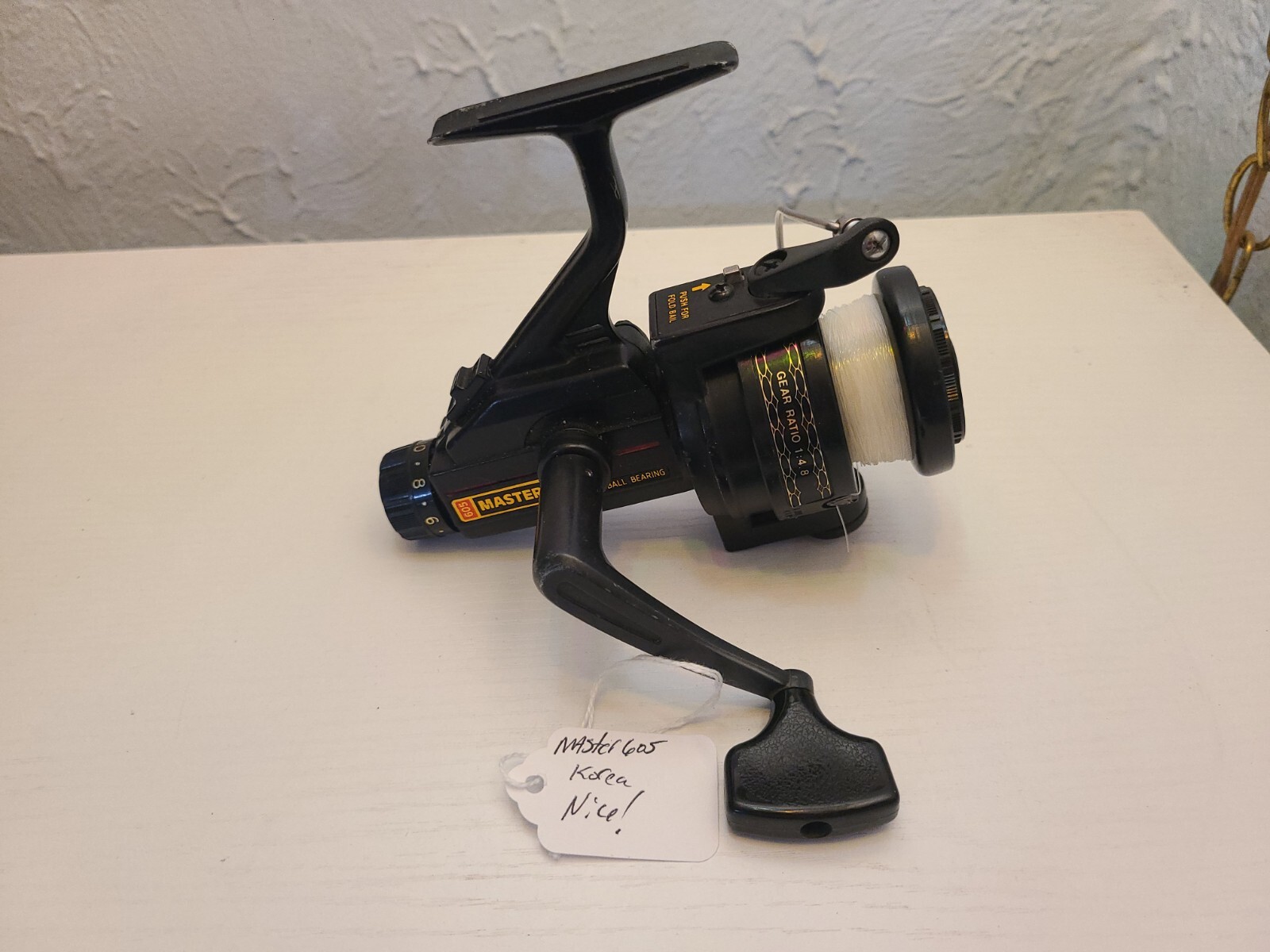 Rare Vintage Master 605 Reel Spinning Fishing Quick Release Push Spool Korea EUC