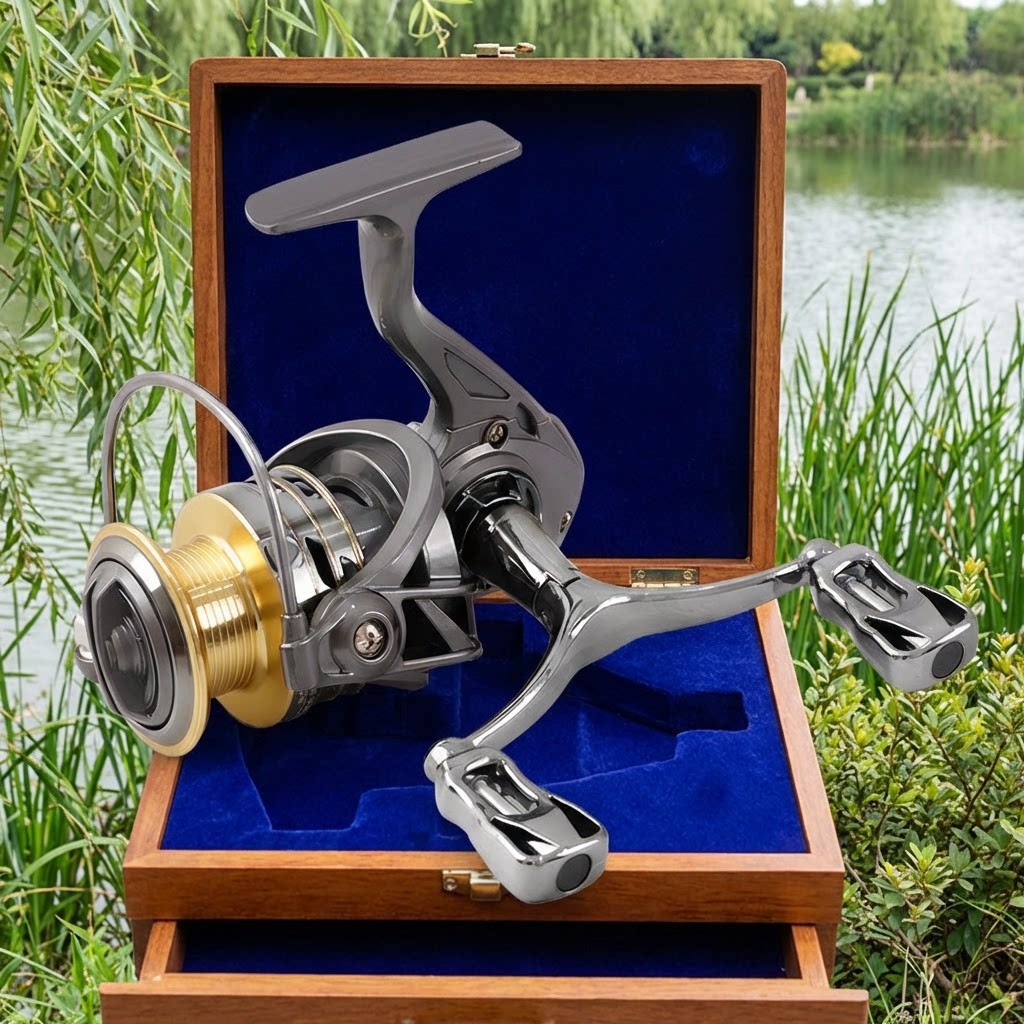 Anti Backlash Fixed Spool Reel Metal Body Double Crank Handle OK1000-OK7000