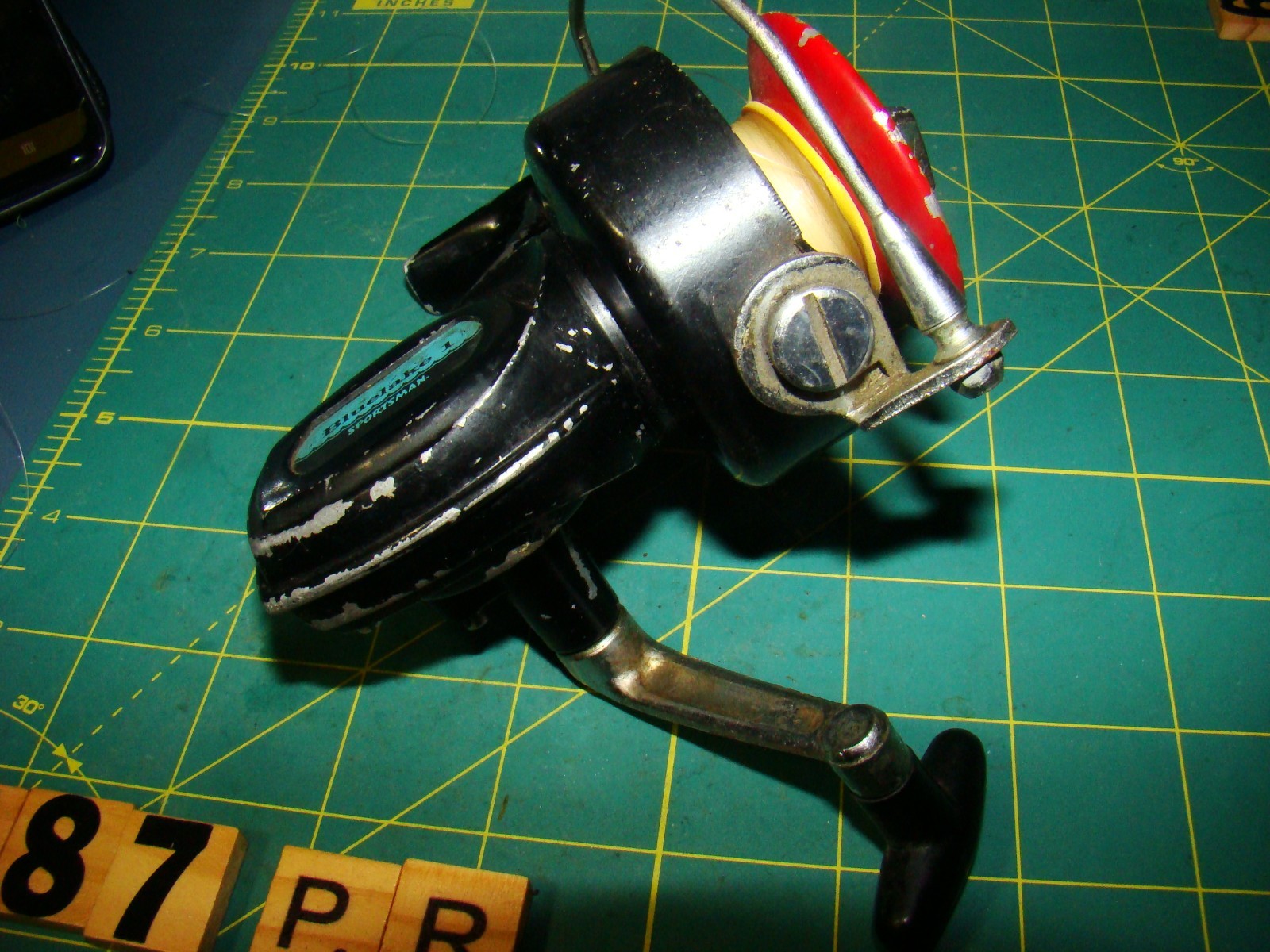 W0587 PR VINTAGE SPORTSMAN BLUE LAKE 1 SPINNING FISHING REEL