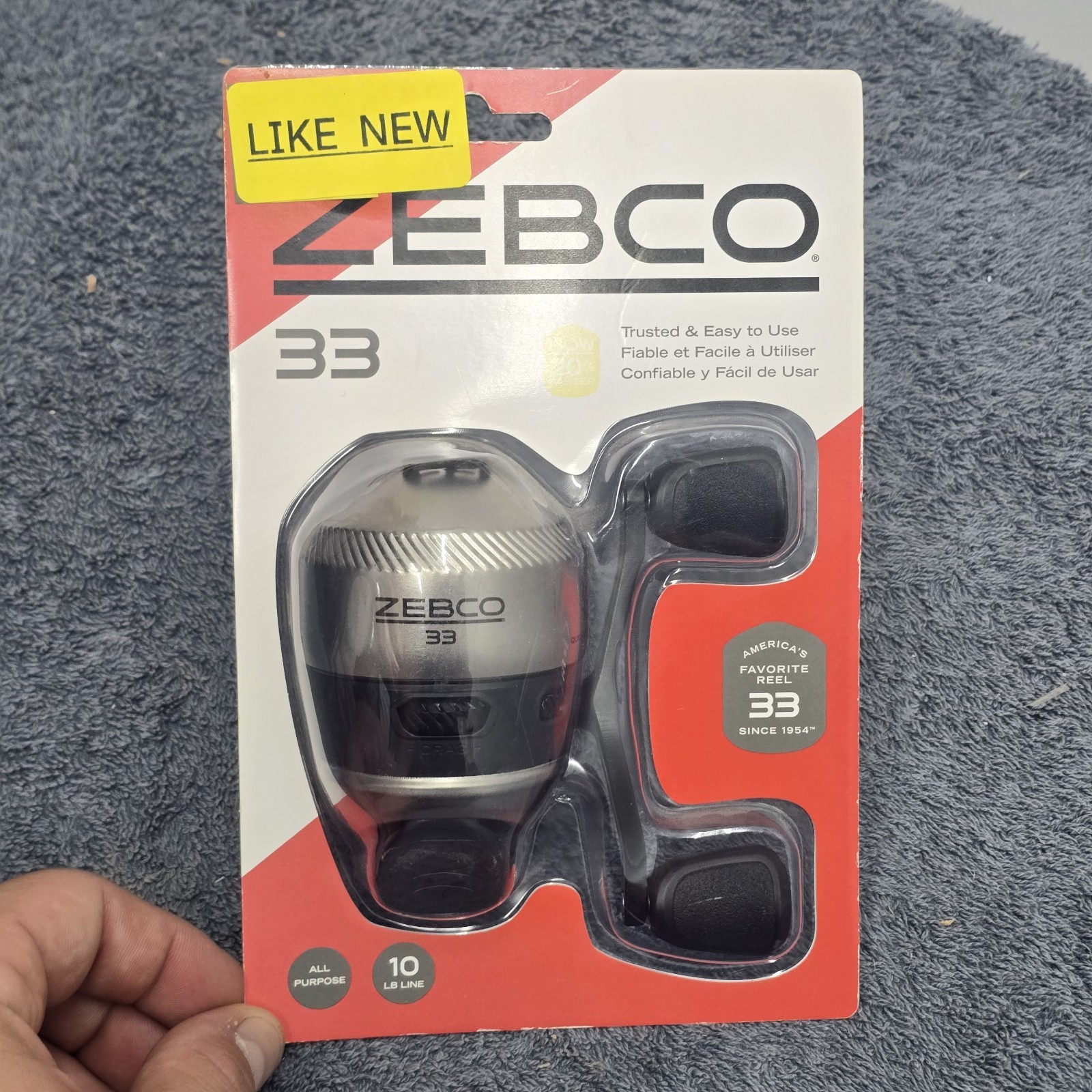 Zebco 33 Spincast Fishing Reel – NiB – All Metal Gears – 10lb Line