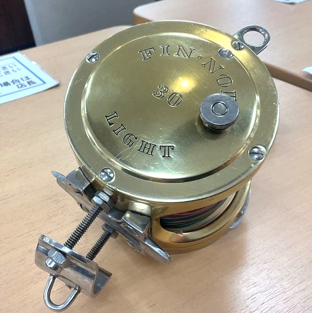 FIN-NOR Light 30 Big Game Trolling Reel Gold Saltwater Fishing Used Japan