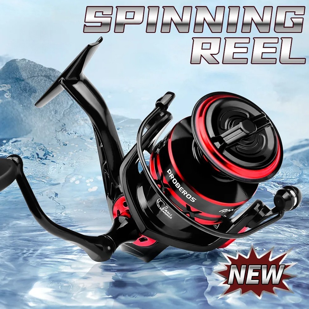 1000-6000 Spinning Reel Metal Spool Fishing Reel 9KG Drag 5.2:1 Spinning Wheel