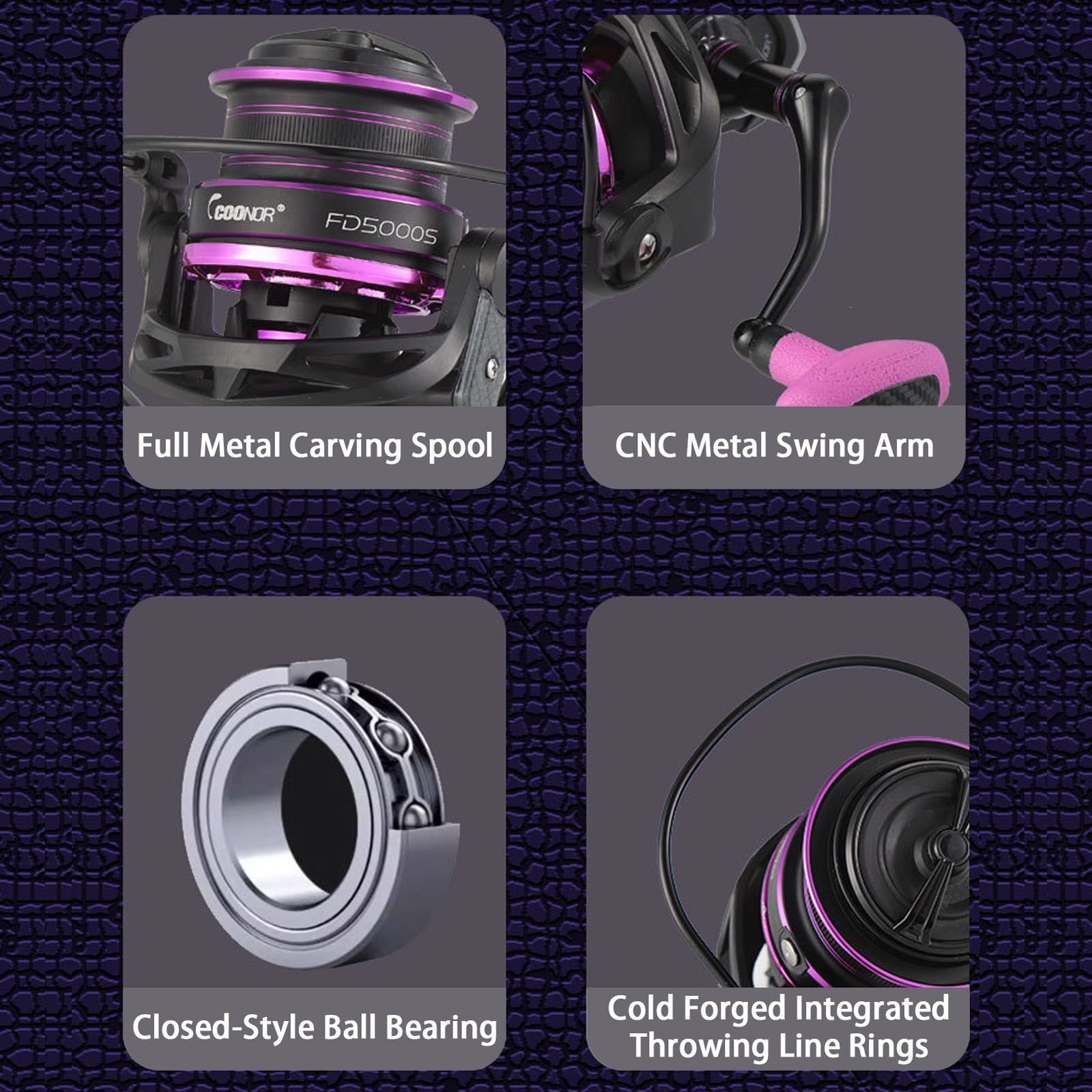Heavy Duty Metal Fishing Rotating Reel For Effortless Casting KBQB