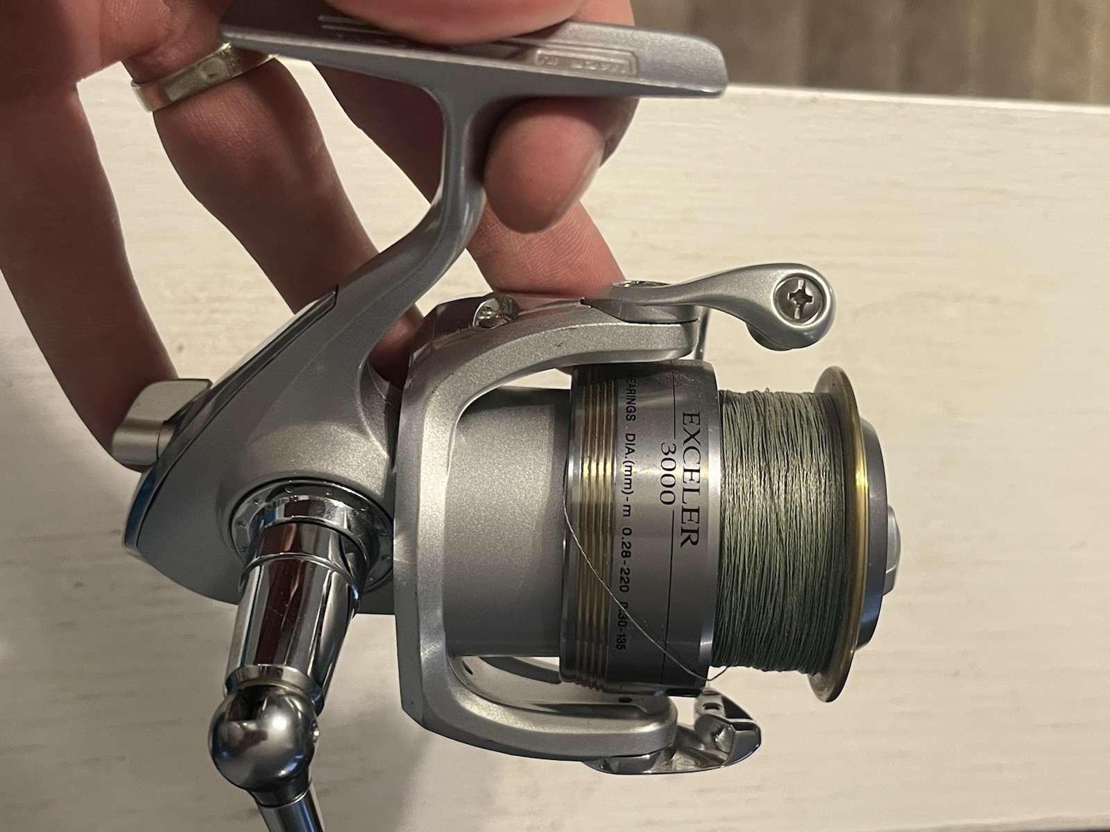 Daiwa Exceler 3000 Fishing Reel Silver EXCELLENT