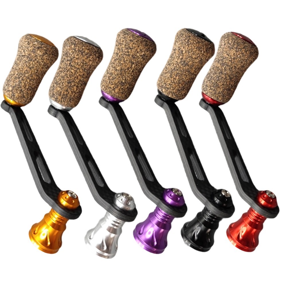 Reel Upgrade Rubber Cork Handle 70MM Knob Carbon Fibre Material Lightweight 21g
