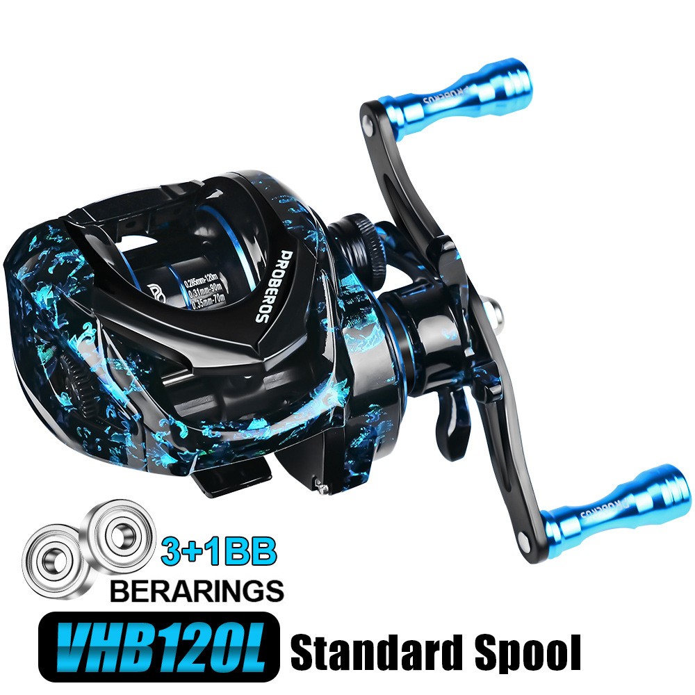 7.2:1 Gear Ratio Metal Fishing Reel Right/Left Hand 3+1BB 8kg/17.64LB Max Drag