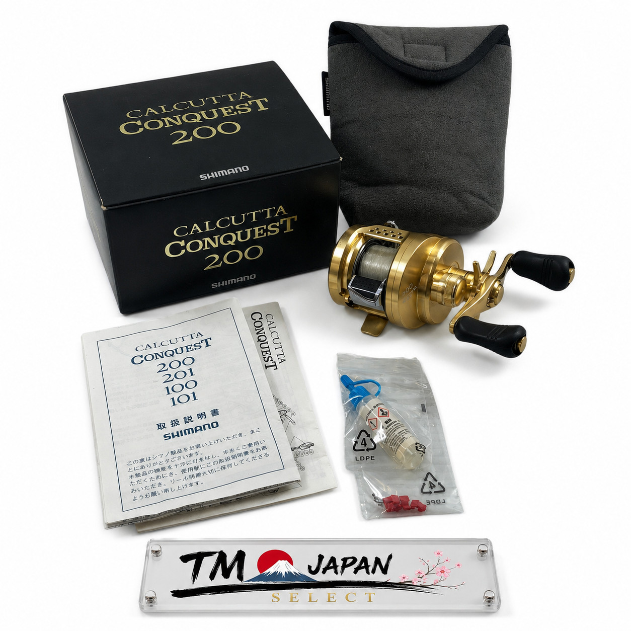 Shimano 14 Calcutta Conquest 200 Right Handle Baitcasting Reel Used Japan