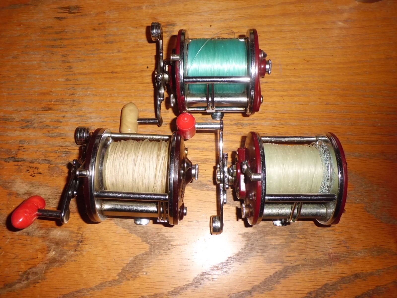 3- Vintage PENN Peer 209 Level Wind Conventional Reels made in USA