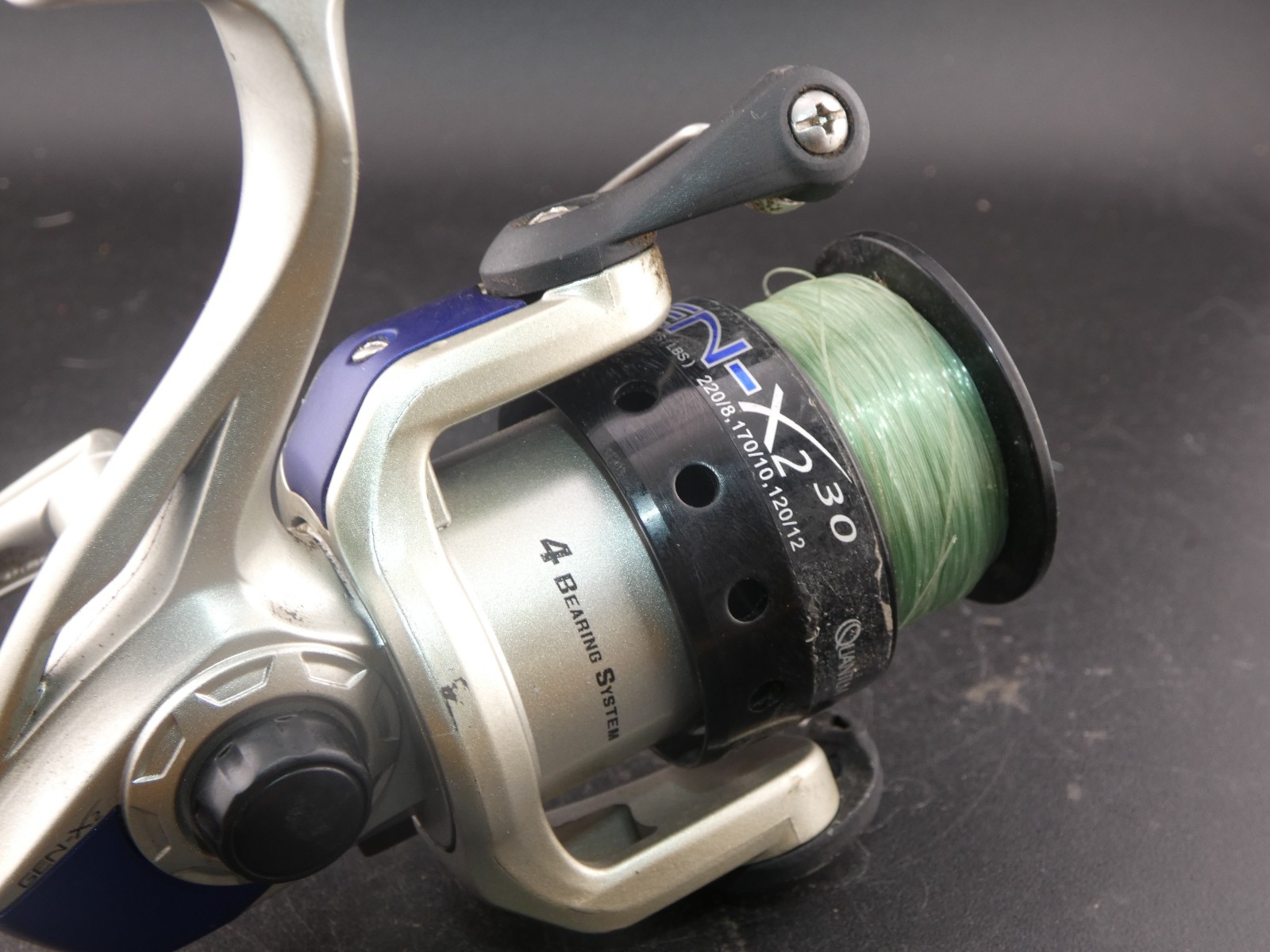 Quantum GEN-X 230 Spinning Fishing Reel Anti-Slip Clutch Dual Bearing