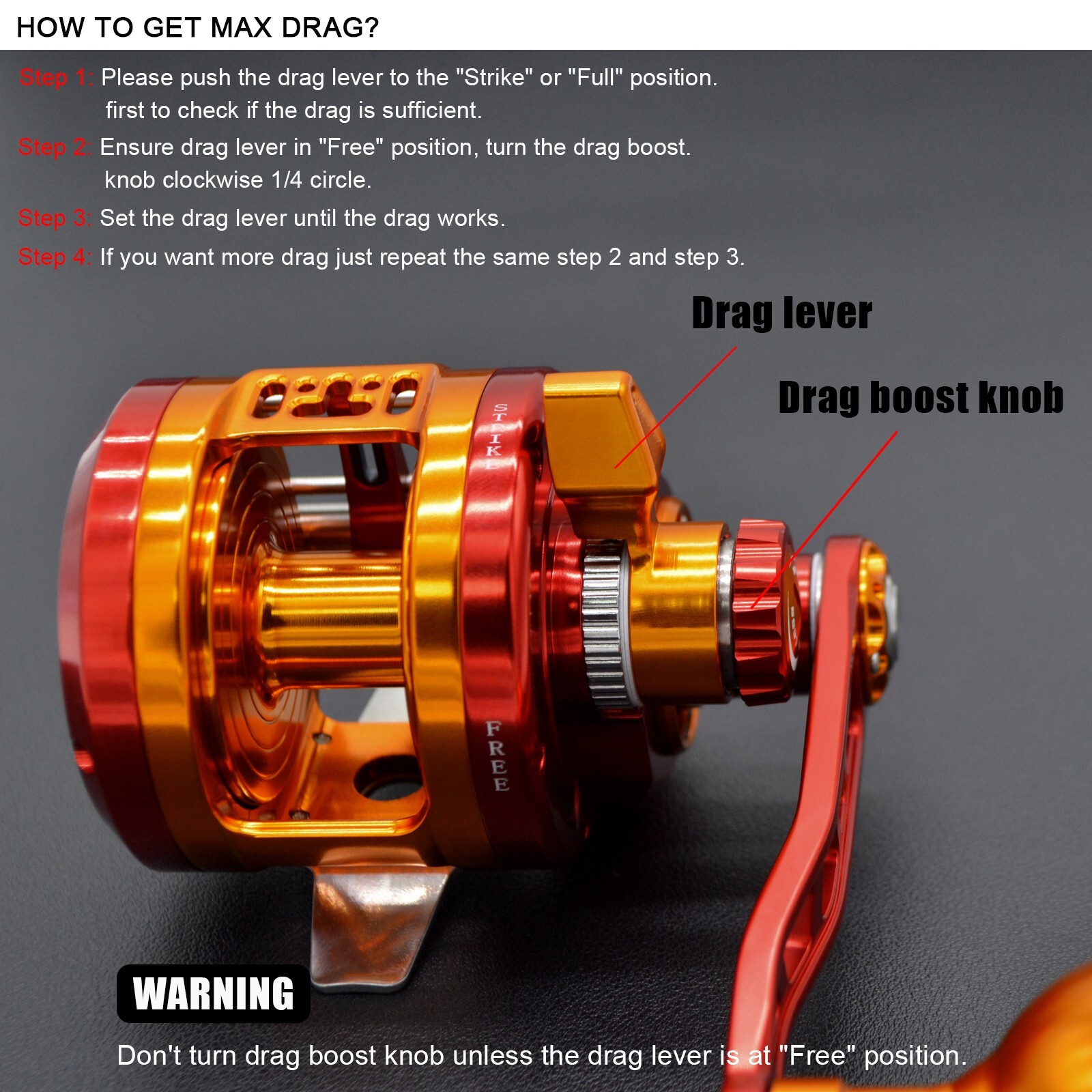 Round Level Wind Trolling Fishing Conventional Reel 13+2 Stainless-Steel Bearing