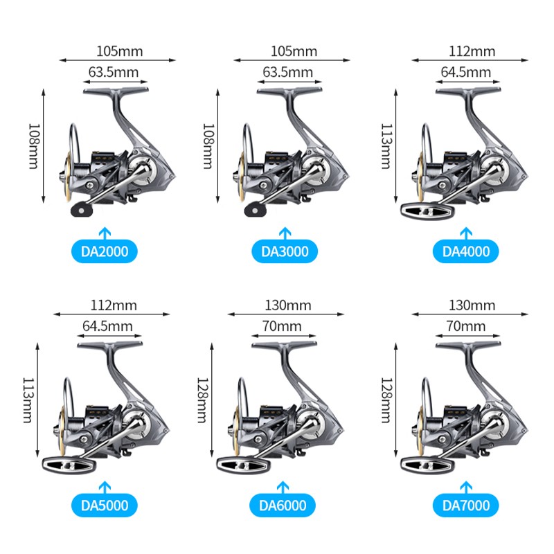 5.2:1 Spinning Wheel Metal Sea Fishing Long Casting Reel 3+1BB Brake Force 15KG