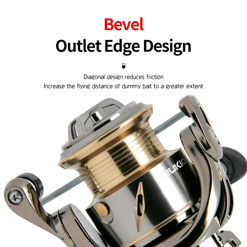 All Metal Spinning Reel Double Handle,5.6:1 Gear Ratio,17LB Max Drag,CNC Spool