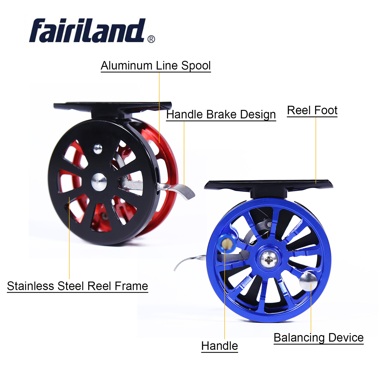 60mm Ice Reel CNC-Machined Aluminum Alloy Left /Right Handle Winter Fishing Reel