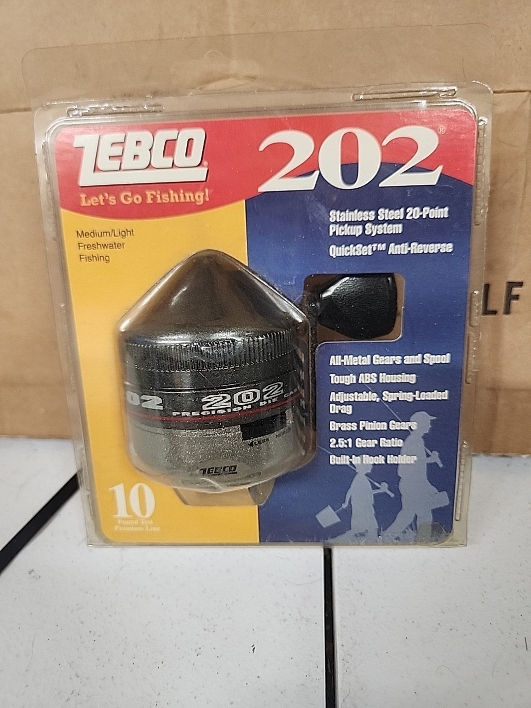 Vintage Zebco 202, NOS, NIB, Stainless steel, Brass pinion gears all metal gears
